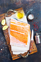 Image showing raw salmon