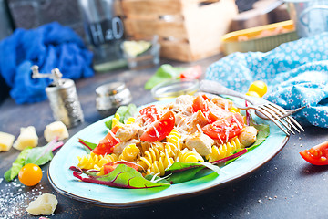 Image showing pasta with chicken