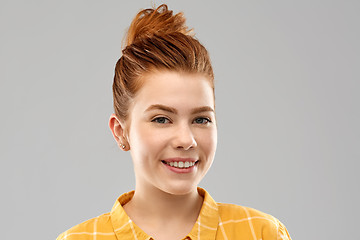 Image showing portrait of smiling red haired teenage girl