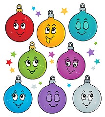Image showing Happy Christmas ornaments theme image 1