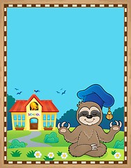 Image showing Sloth teacher theme parchment 1