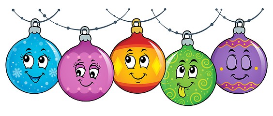 Image showing Happy Christmas ornaments theme image 3