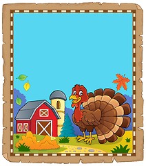 Image showing Turkey bird theme parchment 2