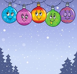 Image showing Happy Christmas ornaments theme image 5
