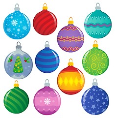 Image showing Stylized Christmas ornaments theme set 1