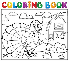 Image showing Coloring book turkey bird theme 2