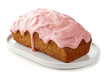 Image showing sweet bread covered with raspberry white chocolate