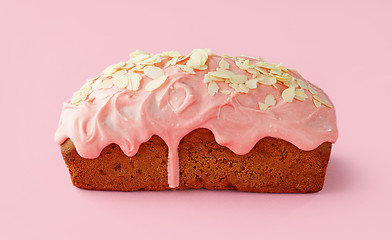 Image showing sweet bread with pink chocolate