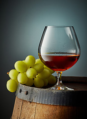 Image showing glass of cognac