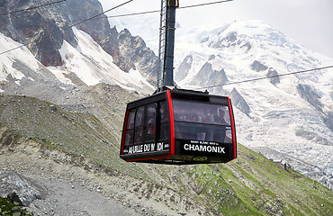 Image showing The Aiguille du Midi cable car