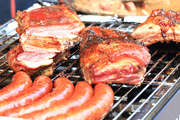 Image showing grilled pig meat