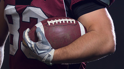 Image showing portrait of confident American football players