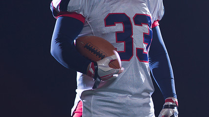 Image showing portrait of confident American football players