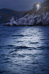 Image showing Lighthouse in the dark