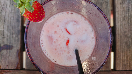 Image showing Cocktail on the wooden table