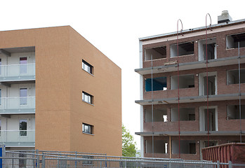 Image showing Demolishing a block of flats