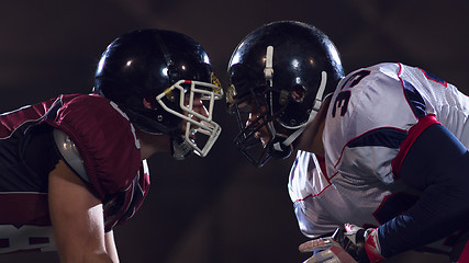 Image showing american football players are ready to start