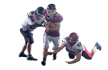 Image showing American football players in action