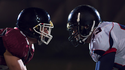 Image showing american football players are ready to start