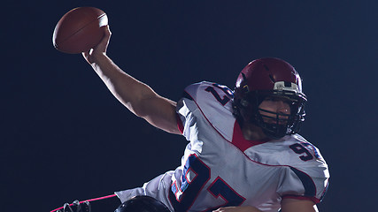 Image showing American football players in action