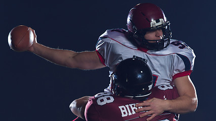 Image showing American football players in action