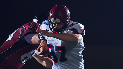 Image showing American football players in action