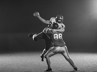 Image showing American football players in action