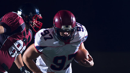 Image showing American football players in action