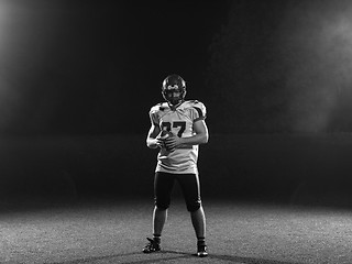 Image showing portrait of confident American football player