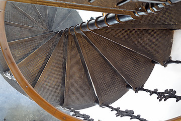 Image showing Circular metal stairs