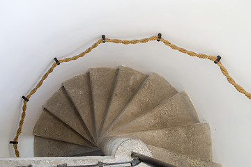 Image showing Ancient rock spiral stairs