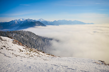 Image showing Above cloud inversion Swansea Mountain Rocky Mountains British C