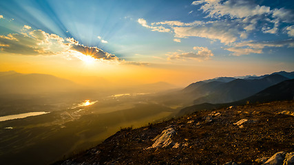 Image showing Mountain Sunset Canada