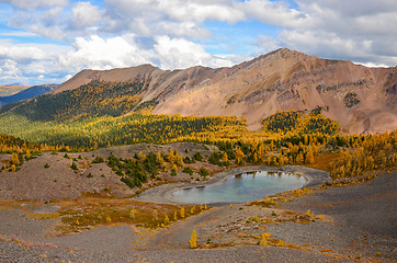 Image showing Brewer Creek Tarn Landscape in Fall, British Columbia Canada