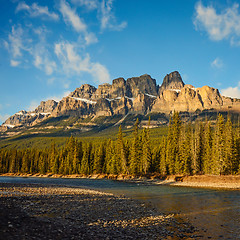 Image showing Castle Mountain in Banff National Park Alberta