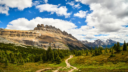 Image showing Mountain view LDolomite Pass Banff National PArk