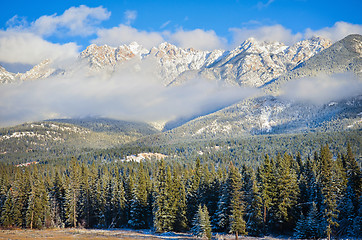 Image showing The Fairmont Mountain Range Fairmont Hot Springs British Columbi