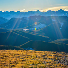 Image showing Alberta Mountain Landscape with Lens Flare