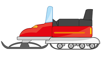 Image showing Transport snowmobile on white background is insulated