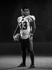 Image showing portrait of confident American football player