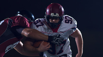 Image showing American football players in action