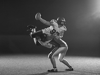 Image showing American football players in action