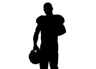 Image showing portrait of confident American football players