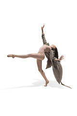 Image showing Beautiful slim young female modern jazz contemporary style ballet dancer