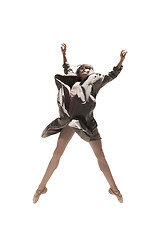 Image showing Beautiful slim young female modern jazz contemporary style ballet dancer