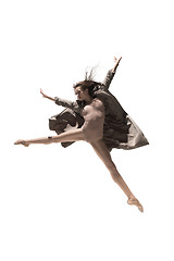 Image showing Beautiful slim young female modern jazz contemporary style ballet dancer