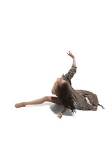 Image showing Beautiful slim young female modern jazz contemporary style ballet dancer