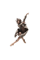 Image showing Beautiful slim young female modern jazz contemporary style ballet dancer