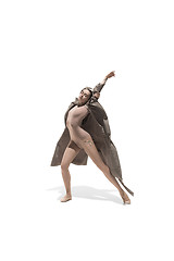 Image showing Beautiful slim young female modern jazz contemporary style ballet dancer