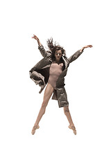 Image showing Beautiful slim young female modern jazz contemporary style ballet dancer